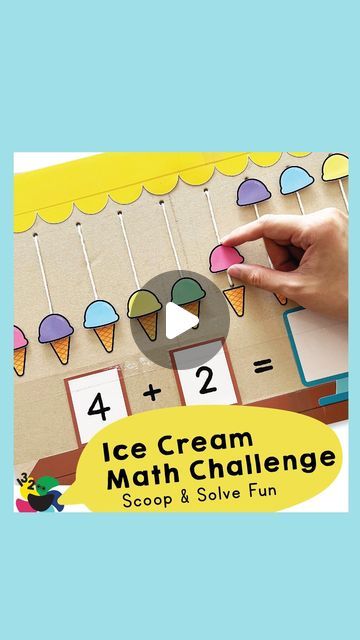 Ice Cream Math, Subtraction Activities, Playbased Learning, Math Challenge, Math Manipulatives, Number Activities, Whiteboard Marker, Glue Stick, Preschool At Home