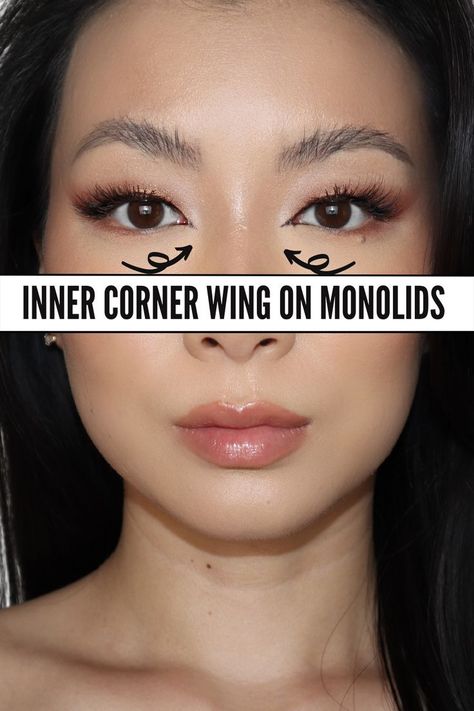 Fox Eye Makeup Asian Eyes, Asian Inner Corner Eyeliner, Inner Corner Eyeliner, Inner Eyeliner, Monolid Eye Makeup, Monolid Eyes, Eye Corner, Fox Eyes, Knitting Tips