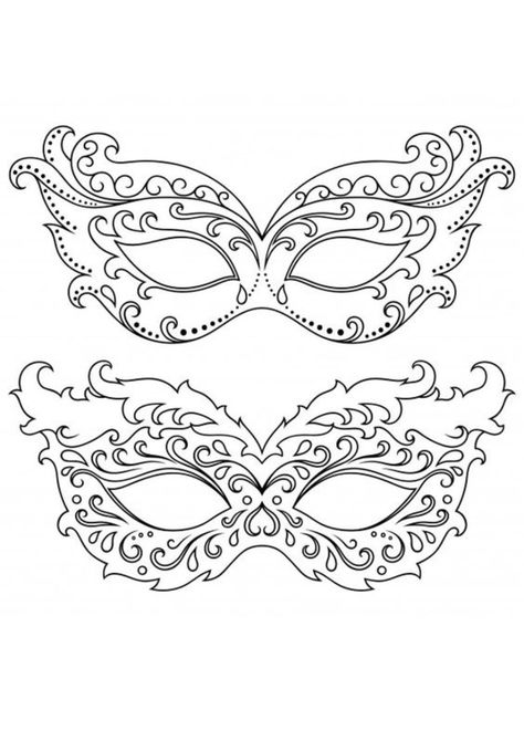 Masquerade Mask Template Printable, Mardi Gras Mask Drawing, Kids Mask Template, Party Mask Design, Mardi Gras Crafts For Kids, Masquerade Mask Ideas, Masquerade Mask Drawing, Venetian Mask Tattoo, Masquerade Mask Tattoo