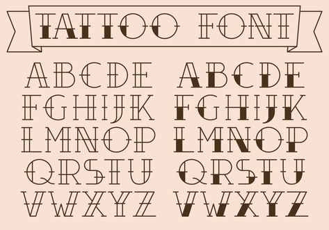 https://www.vecteezy.com/vector-art/102118-old-school-tattoo-type-vectors Old School Tattoo Type Vectors Old School Tattoo Style, Tattoo Alphabet, Old School Fonts, Tattoo Lettering Alphabet, Tattoo Fonts Alphabet, Hand Fonts, Tattoo Old School, Type Tattoo, Tattoo Lettering Fonts