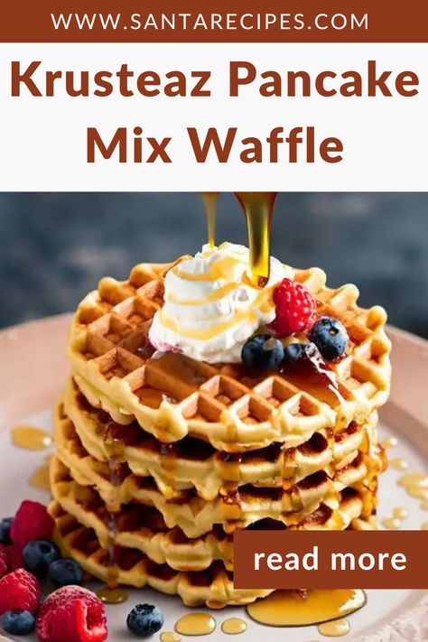 Are you tired of the same old pancake breakfast routine? Then must try the Krusteaz pancake mix waffle recipe for a delicious and easy alternative. Krusteaz Pancakes, Santa Recipes, Krusteaz Pancake Mix, Pancake Breakfast, Waffle Recipe, Breakfast Routine, Pancake Mix, Breakfast Pancakes, Waffle Recipes