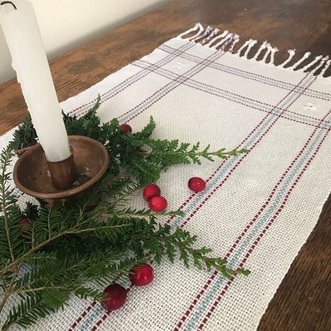 Lacy Windows Table Runner pattern, my "Head to Toe" rag rug, and overshot weaving chatter Overshot Weaving, Weaving Patterns Design, Rigid Heddle Loom, Rigid Heddle Weaving, Heddle Loom, Late Autumn, Table Runner Pattern, Cotton Pillow Cases, Weaving Patterns