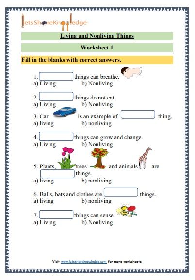 Science Work Sheets For Grade 1, Living Or Nonliving Worksheet, Science Lesson For Grade 1, Science For Class 1, Living And Nonliving Things Activities, Living And Non Living Things Worksheets Grade 3, Science For Grade 1 Worksheets, Living Things And Non Living Things Worksheet For Grade 1, Living And Nonliving Worksheet