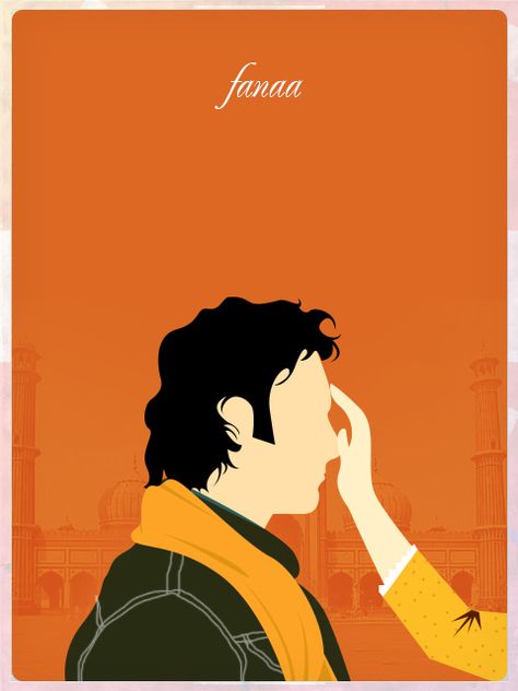 Bollywood Movie Posters Art, Anime Art Base, Fanaa Movie, Fanaa Film, Minimal Posters, Art Bases, Canvas Ar, Bollywood Theme, Guess The Movie