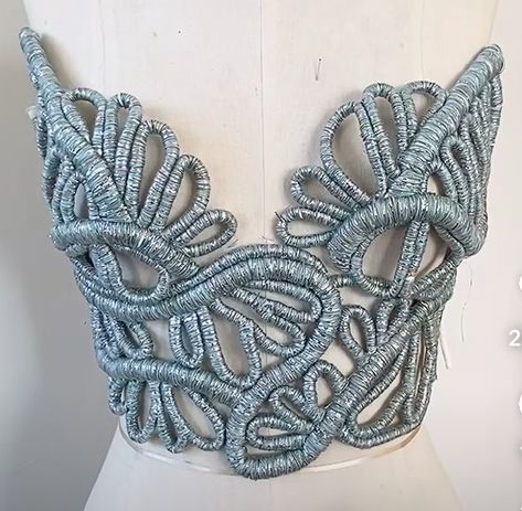 Jewelry Corset, Macrame Corset, Wire Corset, Corset Jewelry, Wire Dress, Lace Princess Wedding Dresses, Diy Wings, Denim Crafts Diy, Chic Dress Classy