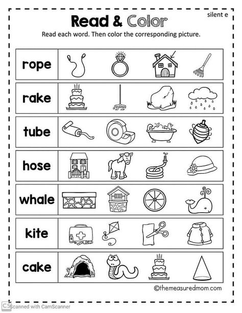 Magic E Worksheets Grade 1, Magic E Worksheets Kindergarten, Magic E Words Worksheet, Kindergarten Reading Centers, Punctuation Activities, Second Language Teaching, Magic E Words, 1st Grade Reading Worksheets, Words Worksheet