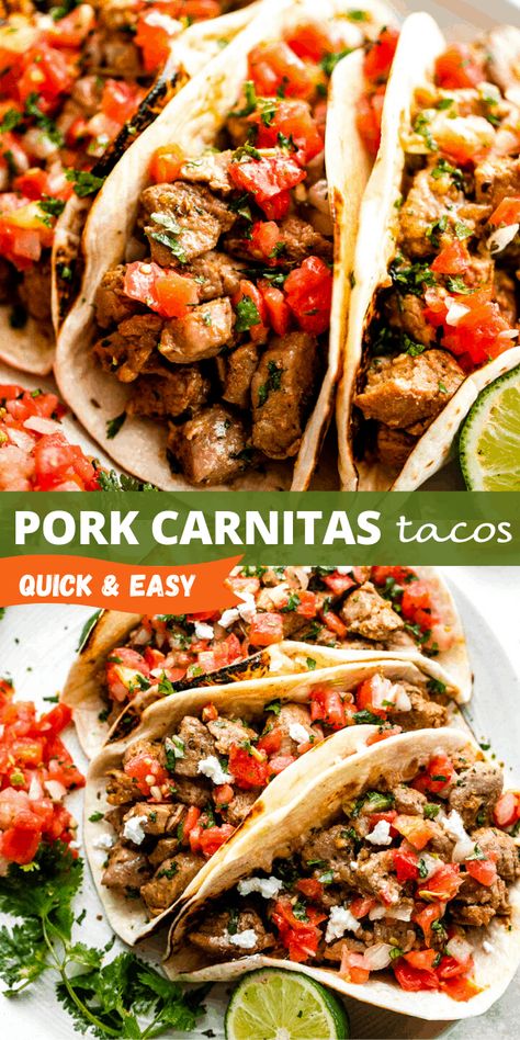 Easy Pork Tacos Recipes, Pork Based Meals, Pork Tenderloin Recipes In Crockpot Taco, Pork Asada Tacos, Crockpot Pork Fajitas, Pork Sirloin Tacos, Pork Loin Tacos Recipes, Carnita Taco Recipes, Pork Loin Fajitas Recipe