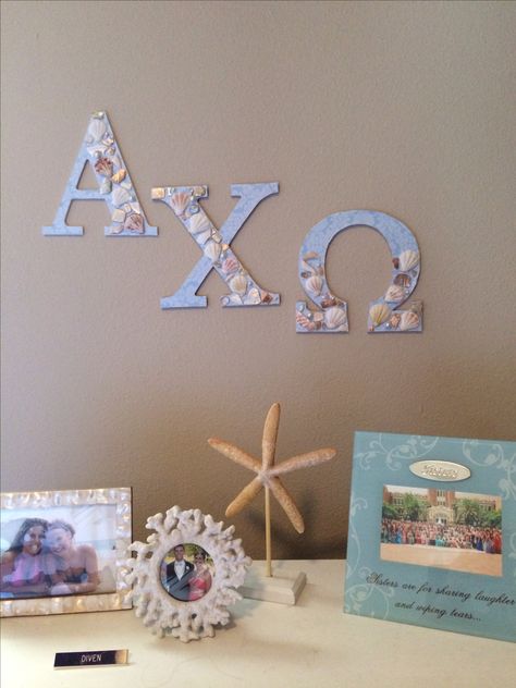 Alpha chi omega sorority letters in my beach theme room Beach Theme Room, Beach Letters, Greek Letters Painted, Chi Omega Letters, Greek Letters Painted Sorority, Sorority Letters Painted, Chi Omega Wooden Letters, Sorority Wooden Letters, Painted Sorority Letters Wooden