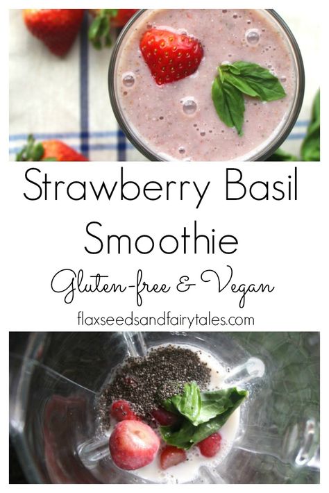 Smoothie Bowl Vegan, Basil Smoothie, Drinks Breakfast, Smoothie Easy, Blackberry Smoothie, Banana Apple Smoothie, Milk Nutrition, Strawberry Basil, Easy Healthy Smoothies