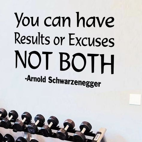 Winston Porter You Can Have Results or ... Schwarzenegger Quotes, Arnold Schwarzenegger Quotes, Quality Quotes, Vinyl Wall Quotes, Quote Decals, Wall Quotes Decals, Arnold Schwarzenegger, Fitness Motivation Quotes, Life Is An Adventure