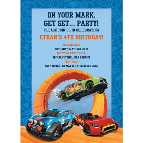 Hot Wheels Party Favors, Hot Wheels Invitations, Ben 1000, Hotwheels Birthday Party, Hot Wheels Party, Hot Wheels Birthday, Custom Hot Wheels, Sports Themed Party, Kids Party Supplies