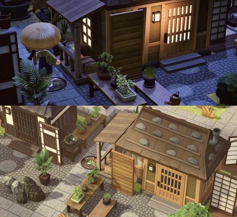 Japanese House Exterior, Anime Island, Acnh Japanese, Urban Island, Japanese Town, Zen House, Japanese Village, Cozy Gaming, Animal Crossing Guide