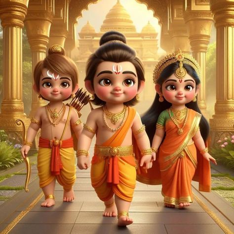 Diwali Rama And Sita, Sita Ram Images, Shri Ram And Sita, Shri Ram Sita, Vijay Dashmi, Cute Ram, God Animation, Diwali Gods, Ram And Sita