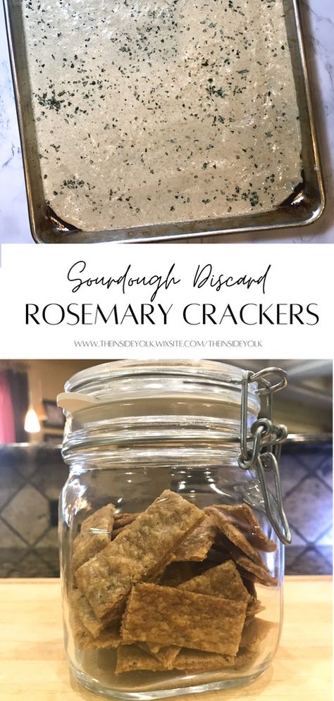 Sourdough Discard Crackers With Rosemary And Olive Oil, Little Spoon Farm Sourdough Crackers, Garlic Sourdough, Sourdough Discard Crackers, Discard Crackers, Sourdough Ideas, Sourdough Crackers, Olive Oil Crackers, Sourdough Recipe