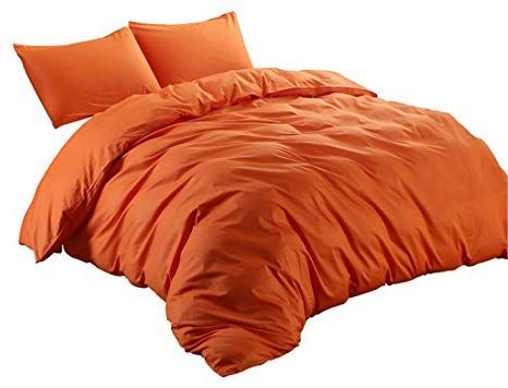 Amazon.com: DREFEEL Egyptian Quality Vibrant Stone 100% Natural Cotton Orange Duvet Cover Queen Size 3 Pcs Set (1 Duvet Cover, 2 Pillowcase) - Soft Comforter Cover Quilt Case Hypoallergenic - Solid Bedding: Home & Kitchen Orange Duvet Cover, Orange Duvet, Solid Bedding, Orange Duvet Covers, Duvet Cover King, Soft Comforter, Bed Linens Luxury, Comforter Cover, King Duvet Cover