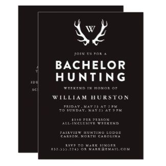 The days are dwindling down.  Bachelorhood may soon be a distant memory. Before that, however, there’s still time to let loose at your own bachelor party. Choose from a variety of invitations, both staid & funny, to send to your old buddies. You’ve got 12 unique paper types & colors, 2 printing options and 6 shape options. Add photos & text to both sides of the card at no extra charge. For details, click on the VISIT button. For more wedding stuff, visit www.weddedbliss.us Bachelor Party Themes, Golf Wedding Theme, Antler Hunting, Bachelor Party Invitations, Bachelor Party Favors, Golf Wedding, Bachelorette Bachelor Party, Budget Friendly Wedding, Weekend Party