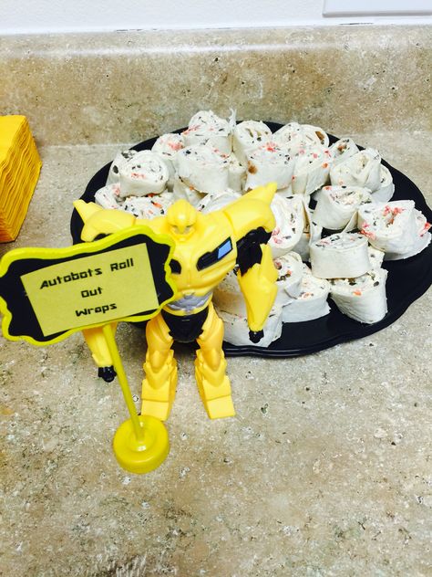 Transformers  Bumblebee party  Food Transformers Themed Food, Transformers Birthday Food, Transformers Bumblebee Birthday, Transformers Birthday Food Ideas, Transformers Party Food, Transformer Birthday Party Ideas, Birthday Food Ideas, Transformers Birthday Party, Rescue Bots Birthday Party