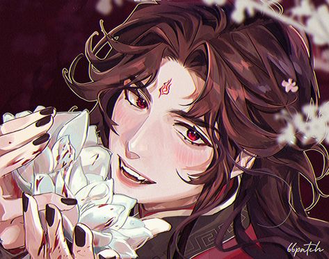 Luo Binghe from The Scum Villain's Self-Saving System Luo Binghe Novel Art, Luo Binghe Cute, Luo Binghe Official Art, Oc Face Claim Male, Luo Binghe Pfp, Svsss Icon, Svsss Pfp, Binghe Fanart, Luo Binghe Fanart