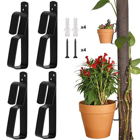 Wall Mount Plant Holder, Plant Hangers Indoor, Hanging Basket Garden, Pot Hooks, Pot Hangers, Flower Pot Hanger, Terra Cotta Clay Pots, Backyard Garden Layout, Plant Pot Holders