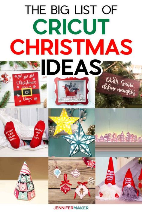 Cricut Christmas Ideas with free SVG cut files, tutorials, and homemade gift ideas #cricut #christmas Cricut Christmas Gift Boxes, Jennifer Maker, Christmas Svgs, Cricut Christmas Ideas, Christmas Cricut, Idee Cricut, Cricut Images, Free Cricut, Projets Cricut