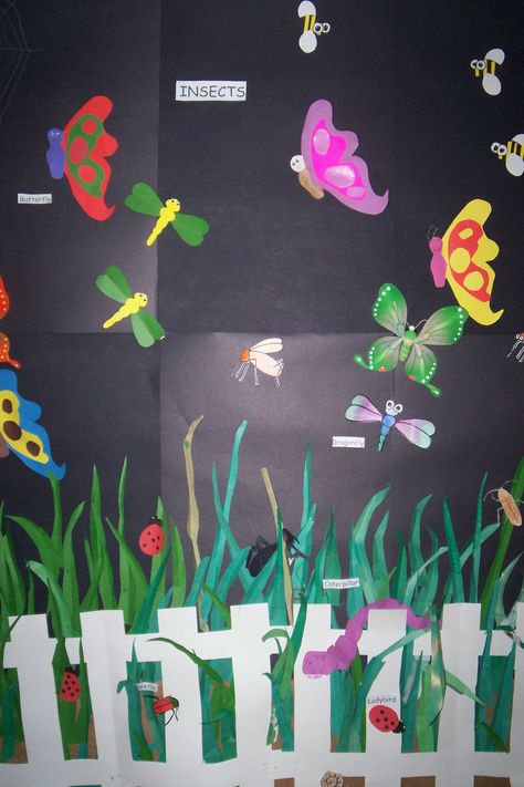 Insects Bulletin Board Preschool, Insect Decorations Classroom, Insects Classroom Decorations, Bugs Bulletin Board Ideas, Insects Bulletin Board Ideas, Insect Classroom Theme Decor, Insect Bulletin Board Ideas, Insect Theme Classroom, Tutoring Room