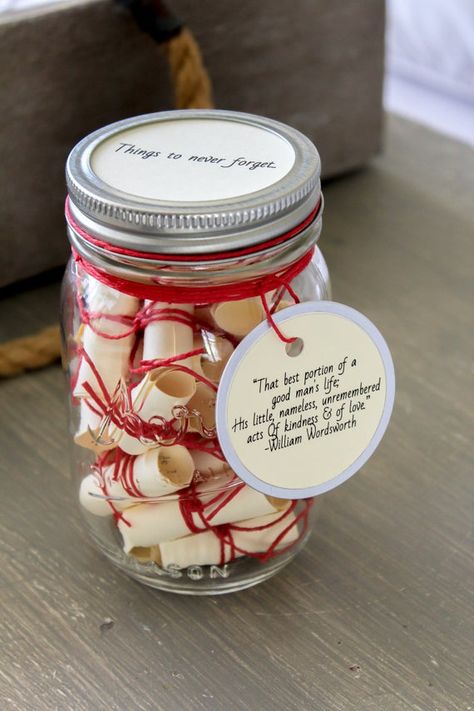 Message Filled Mason Jar Love Wish Jar | Etsy Love Jar Notes Messages, Message Jar, Wish Jar, 365 Jar, Jar Of Notes, Quote Jar, Notes Messages, Homemade Gift Baskets, Smile Gift