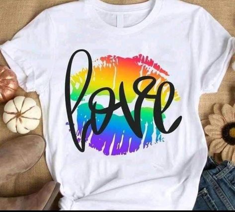 Huge Clothes, Pride Celebration, Custom Merch, Lesbian Shirt, Rainbow Lips, Lesbian Shirts, Gay Shirts, Gay Pride Shirts, Lgbt T Shirts