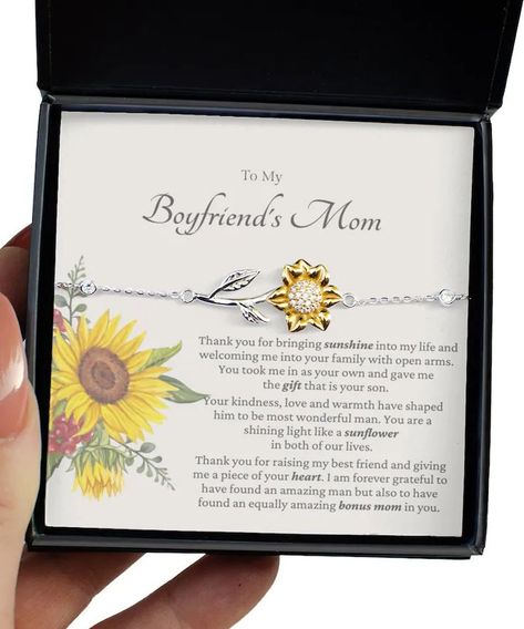 Perfect Gift for your Boyfriend's Mom Gift for Boyfriend's Mom, Sterling Silver Bracelet, Boyfriends Mom Gift, Mother's Day Gift for Boyfriends Mom, Boyfriend Mom Gift For Boyfriends Mom, Father Daughter Gifts, Sunflower Bracelet, Mommy Loves You, Boyfriends Mom Gifts, Moms Bracelet, The Sunflower, Christmas Gifts For Boyfriend, Valentines Gifts For Him