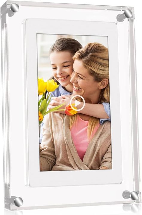 Amazon.com : 5 Inch Digital Picture Frame, Acrylic Video Frame, 1GB Memory, 1000mAh Built-in Battery, Perfect for Home Decor and Heartfelt Gifts : Electronics Video Frame, Support Pictures, Digital Picture Frame, Frame Acrylic, Digital Frame, Motion Video, Acrylic Frames, Digital Photo Frame, Frame Set