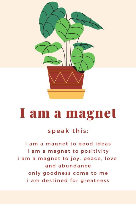 I Am Magnetic Affirmation, Magnetic Affirmations, Magnet Affirmations, Manifesting Happiness, I Am A Magnet, Abundance Meditation, A Positive Thought, Gratitude Mindfulness, How To Visualize