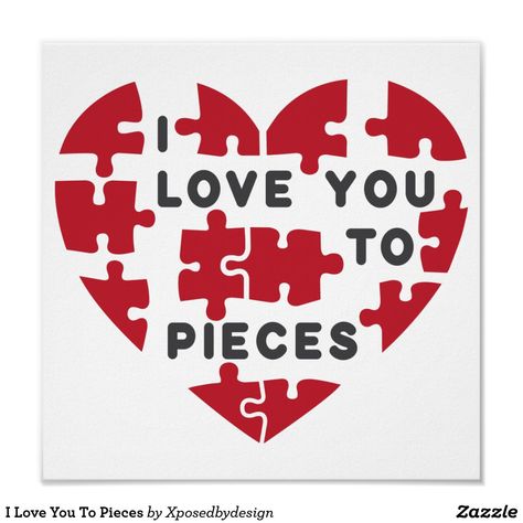 Puzzle Piece Crafts, Puzzle Party, Love You To Pieces, Scratch Paper, Invitation Card Template, Piece Sign, Aesthetic Love, Puzzle Art, Say I Love You