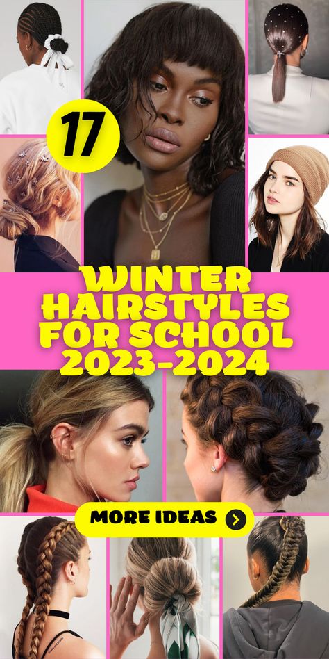 Casual Ponytail Hairstyles for School 2023-2024: Stay chic and comfortable with casual ponytail hairstyles for school in 2023-2024. Whether you have straight or wavy hair, these easy and versatile hairstyles are perfect for those busy mornings. From low ponytails to high ponytails with curtain bangs, these options provide both style and simplicity for your school routine. Ponytails With Curtain Bangs, Casual Ponytail Hairstyles, Winter Hairstyles For School, Ponytail Hairstyles For School, Korean Hair Trends, Easy Winter Hairstyles, Low Ponytails, Side Braid Ponytail, Braided Crown Hairstyles