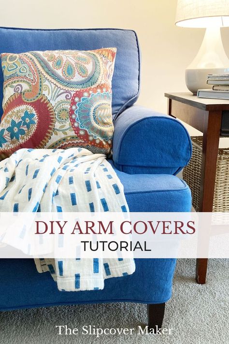 Diy Couch Arm Covers, Couch Arm Covers, How To Make Sofa, Upholstered Chairs Diy, Sofa Arm Covers, Diy Chair Covers, Sofa And Chairs, Diy Furniture Upholstery, Sewing Chair