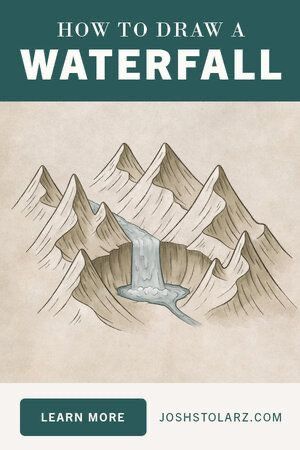 Draw A Waterfall, Josh Art, Map Effects, Map Reference, Map Sketch, Map Drawing, Fantasy Map Making, Map Making, Fantasy World Map