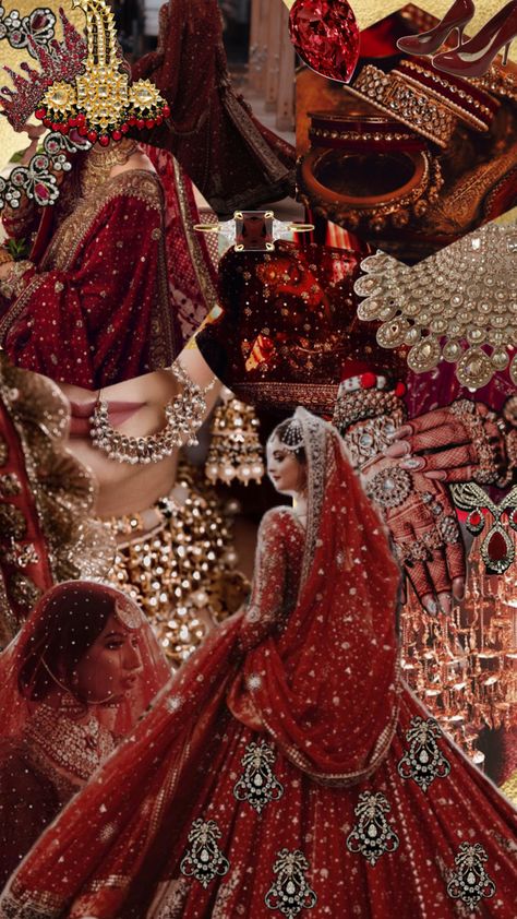 #indianbride #wedding #royal #regalRed #redbride #aesthetic Royal Bridal Look Indian, Indian Wedding Outfit Bride, Royal Wedding Aesthetic, Sky Poetry, Indian Wedding Aesthetic, Red Bride, Royal Indian Wedding, Bangle Ceremony, Desi Look