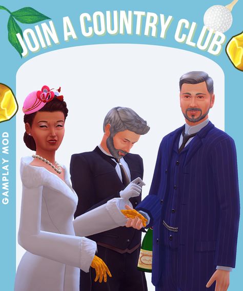 Join a Country Club Coming Out Party, Sims 4 Traits, Tennis Lessons, Debutante Ball, Country Clubs, Tennis Clubs, Fundraising Events, Real Housewives, Sims 4 Mods