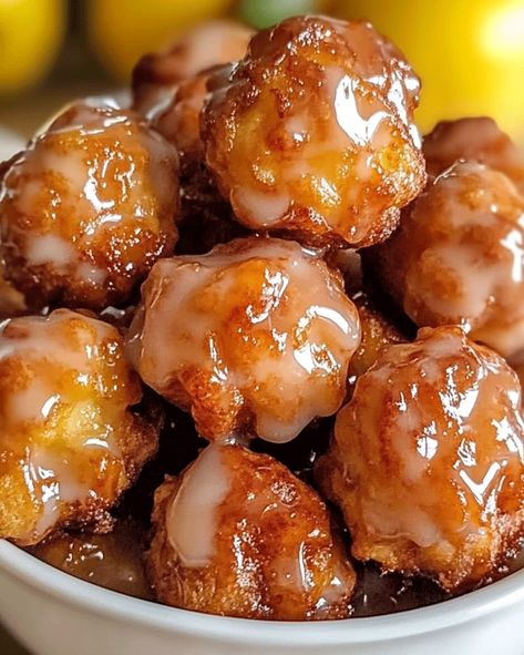 Apple Fritter Bites Recipe: Easy, Delicious & Quick Treat Apple Fritter Recipes Easy, Apple Fritter Bites Recipe, Apple Fritters Recipe Easy, Baked Apple Fritters Recipe, Apple Fritter Bites, Fritter Bites, Easy Apple Fritters Recipe, Optimal Recipes, Apple Fritters Recipe