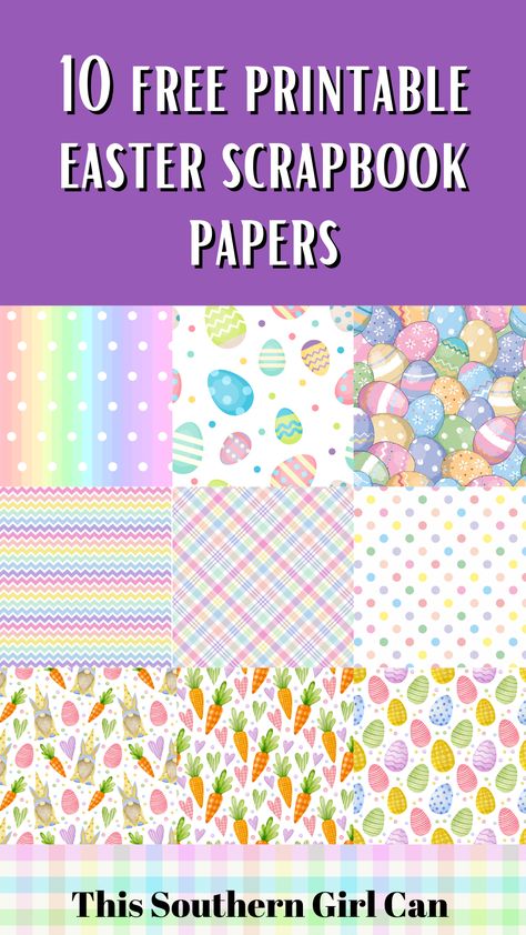 Free Paper Craft Printables, Free Digital Paper Printable, Easter Digital Paper, Easter Paper Crafts Free Printables, Free Printables Scrapbooking, Pattern Paper Free Printable, Digital Paper Free Download Printables, Free Scrapbooking Printables, Free Scrapbook Printables