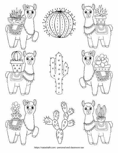 This free printable llama and cactus pattern coloring page is so cute! Download 15 printable llama coloring sheets for kids and adults when you click through to The Artisan Life. These llama coloring pages are lots of fun and they're an easy, no-prep activity for kids at home! Lama Printable Free, How To Draw A Llama Step By Step, Alpaca Coloring Pages, Llama Coloring Page Free Printable, Llama Coloring Page, Llama Drawing, Cactus Pattern, Pattern Coloring Pages, Detailed Coloring Pages