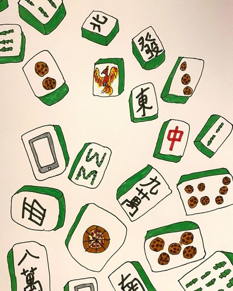 Mahjong Illustration, Mahjong Tile, Mahjong Tiles, Mah Jong, Mah Jongg, Chinese Heritage, Memories Sketch, Club Logo, Stamping Ideas