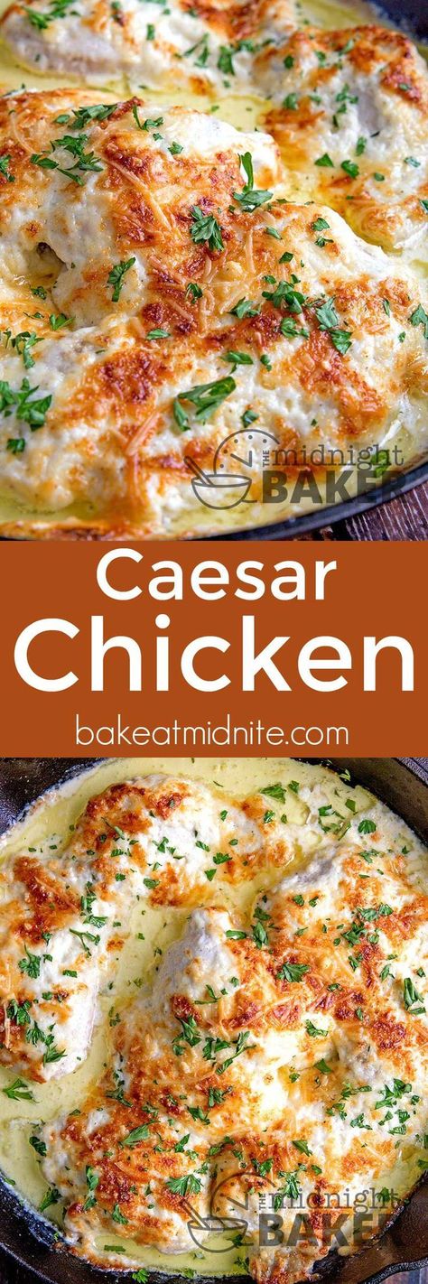 Chicken Recipes Thighs, Caesar Chicken, Diy Easy Recipes, Easy Dinners, Chicken Casserole, Poultry Recipes, Naan, Main Meals, Turkey Recipes