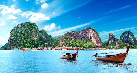 Scenic phuket landscape.scenery thailand... | Premium Photo #Freepik #photo #phuket #bay #tropical-island #tropical-landscape Thailand Landscape, Tropical Landscape, Sea Island, Landscape Scenery, Tropical Island, Landscape Pictures, Krabi, Phuket, Premium Photo