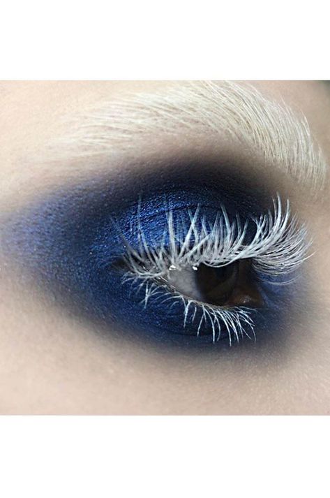 Cryosleep Eyeshadow – NOCTEX Eye Makeup Images, Gender Fluid Fashion, Goth Makeup, Stage Makeup, Blue Eyeshadow, Costume Makeup, The Shadow, Deep Space, Beautiful Makeup