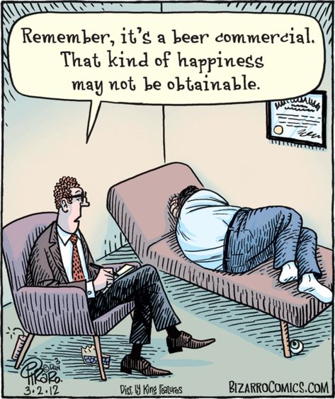 35+ Hilarious Bizarro Comics Are Proof That Humor Is The Best Therapy Therapist Humor, Beer Commercials, Funny Commercial Ads, Bizarro Comic, Flash Funny, Therapy Humor, Psychology Humor, Funny Commercials, Cartoon Strip