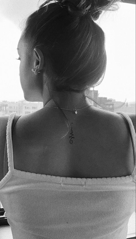 Unalome Tattoo On Back, Unalome Tattoo Behind Ear, Unalome Ear Tattoo, Unalome Necklace, Unalome Tattoo Back Of Neck, Unalome With Moon, Unalome Tattoo, Ear Tattoo, Behind Ear Tattoo