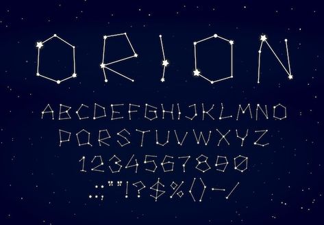 Vector star space font starry galaxy con... | Premium Vector #Freepik #vector #star-map #milky-way #constellation #galaxy-stars Galaxy Constellation, Space Font, Star Space, Constellation Map, Star Map, Space Stars, Space And Astronomy, Astronomy, Constellations