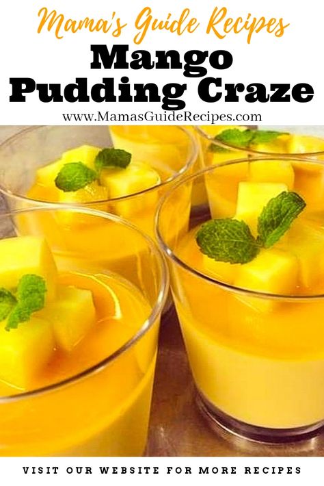 Mango Pudding Craze - Mama's Guide Recipes Mango Sago, Mango Pudding, Filipino Desserts, Filipino Dishes, Pinoy Food, Fruit Salad Recipes, Asian Desserts, Filipino Recipes, Thai Recipes