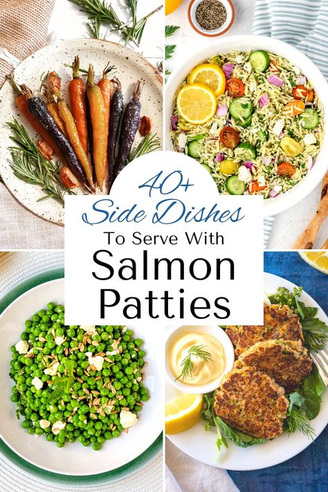 What To Serve With Salmon Croquettes, What To Do With Salmon Patties, Sides For Tuna Patties, Salmon Patty Dinner, Salmon Patties Sides Dishes, Salmon Patties Sides, Salmon Burger Side Dish, Sides To Go With Salmon Patties, Salmon Patties Dinner Sides