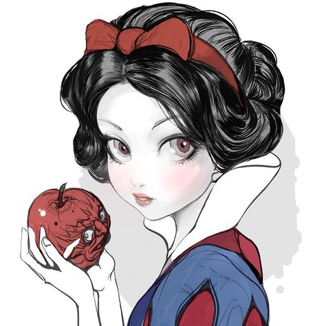 By @parkjinsuky #snowwhite #disneyprincess Manga Tips, Aesthetic Crafts, Sketches Anime, Snow White Art, Beginner Drawing, Anime Disney, Drawings Tutorials, Sketching Tips, Drawing Manga