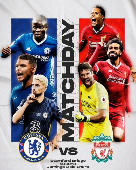 . Football Vs Poster Design, Matchday Graphic Design, Matchday Poster Graphic Design Football, Sports Graphic Design Football, Football Match Poster Design, Matchday Poster Graphic Design, Soccer Poster Design, Matchday Design Football, Premier League Poster